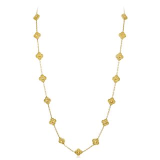 Van Cleef & Arpels Gold Vintage Alhambra Long Necklace, 20 Motifs
