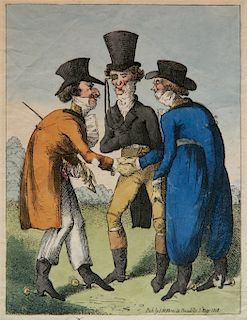 2 19th c. British hand-colored engravings