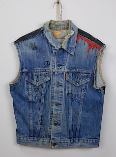 Drew Lytle painted jean jacket