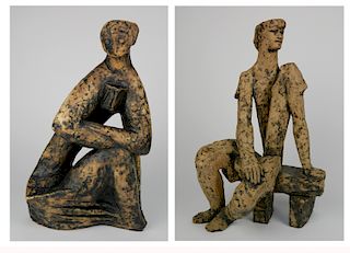 Ana Dalcev 2 terra cotta sculptures