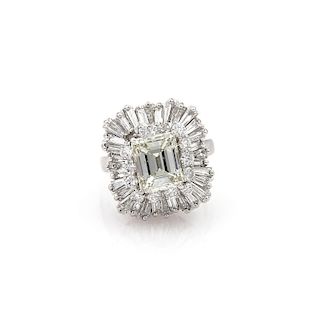 5.44ct Diamond Platinum Solitaire Engagement Ring
