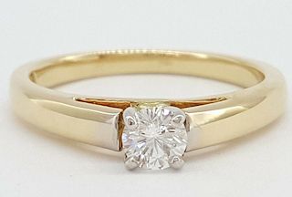 LEO 0.31TCW 14K Diamond Solitaire Engagement Ring