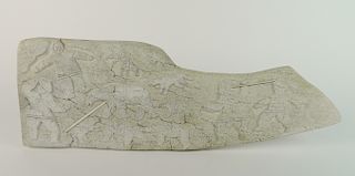 Inuit carved whale bone relief