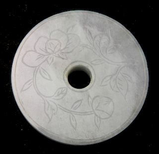 19th c. Chinese jade Bi disc