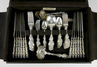Set of Whiting sterling silver flatware