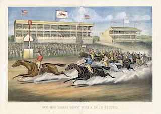 Winning "Hands Down", with Good Second - Currier & Ives Lithograph