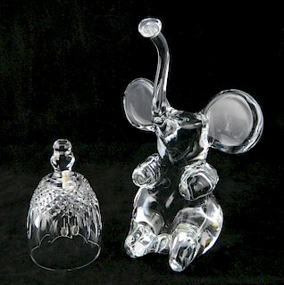 Daum crystal elephant figurine
