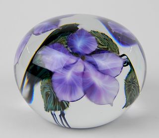 Charles Lotton art glass paperweight