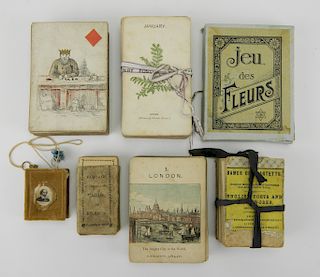 7 Sets of vintage playing cards
