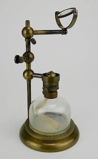 19th c. Bockett microscope lamp