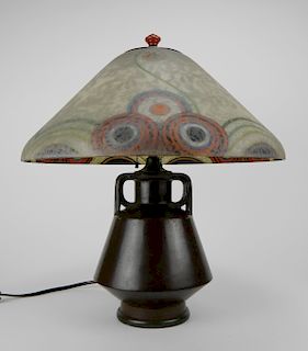 Handel Reverse painted table lamp