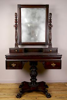 Victorian Ladies desk with mirror