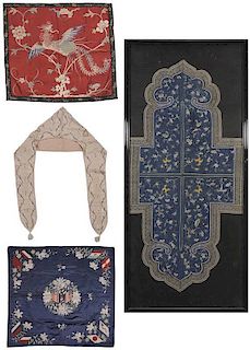 Four Embroidered Panels