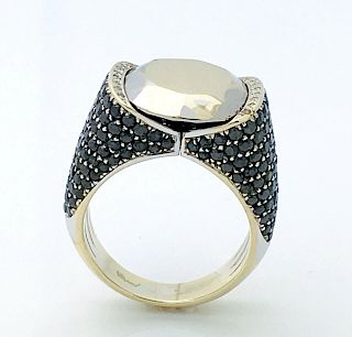 Chopard  18k White Gold 3.67tcw Diamond Ring Sz 7.