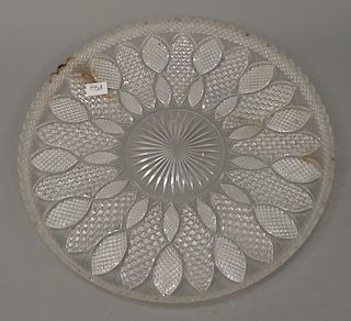 Large cut glass charger/underplate, dia. 20 1/2 in.