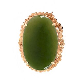 Vintage Jade and 14K Pendant
