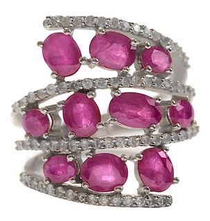 18 Kt. Ruby and Diamond Ring