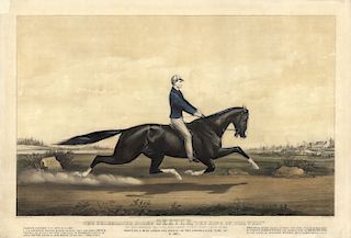 Celebrated Horse Dexter, "The King of the Turf." - Currier & Ives Lithograph