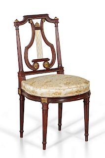 A Louis XVI style side chair, probably Linke