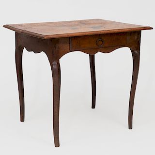 Louis XV Provincial Style Walnut Side Table 