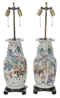 Pair Finely Enameled and Gilt-