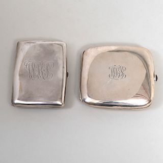 Two American Silver Cigarette Cases