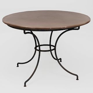 Pyrolave and Iron Center Table, of Recent Manufacture