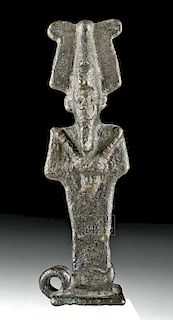 Ancient Egyptian Bronze Amulet of Osiris