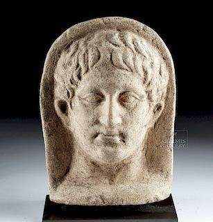 Etruscan Pottery Votive Head of a Youth