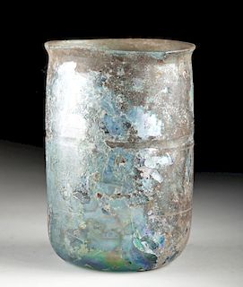 Roman Glass Cup w/ Brilliant Iridescence