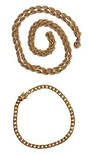14 Kt Gold Chain Necklace, 18 Kt.