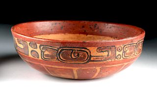 Maya Copador Polychrome Pottery Bowl