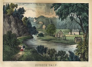 Sussex Vale. New Brunswick - Small Folio Currier & Ives Lithograph