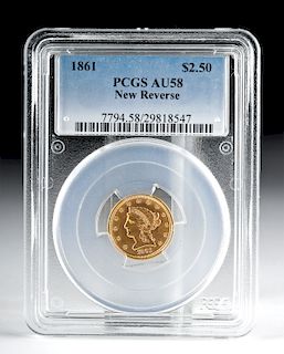 1861 USA 2-1/2 $ Gold Piece