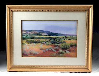 Framed & Signed Myers Pastel "Southwest Autumn" - 1990s