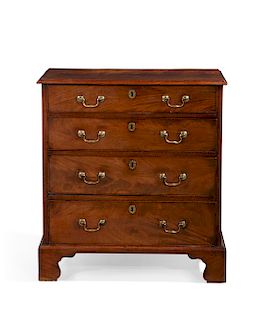 A George II mahogany chest of drawers, mid 18th c
