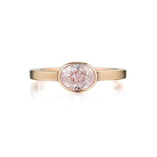 A 0.94-Carat Very Light Pink Diamond Ring