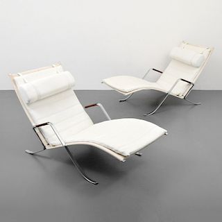 2 Fabricius & Kastholm "Grasshopper" Chaise Lounge Chairs