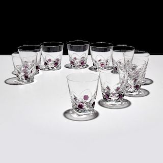 Lalique "Floride" Crystal Tumblers, Set of 10