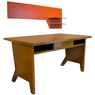 Rare Gio Ponti Desk and Wall Shelf