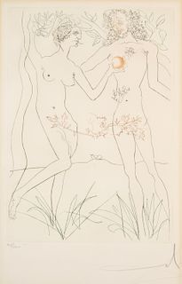 Salvador Dali "Adam & Eve" Print, Signed Edition