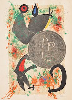 Large Joan Miro Lithograph, Signed Edition