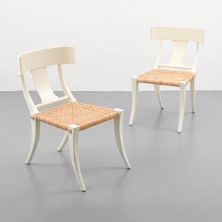 Pair of Klismos Chairs, Manner of T.H. Robsjohn-Gibbings
