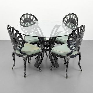 Brown Jordan Grotto Style Dining Table & 4 Chairs