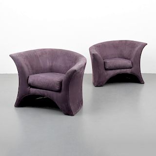 Pair of Lounge Chairs Attributed to Vladimir Kagan