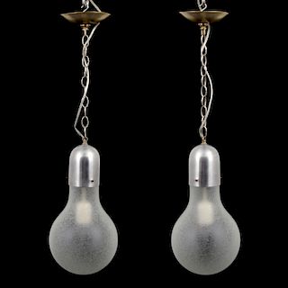 2 Light Bulb Form Pendant Lights