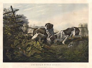 American Field Sports. "On a Point." - Large Folio Currier & Ives