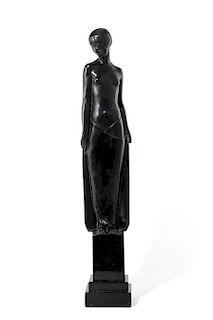 Art Deco bronze model of a woman, le Faguays