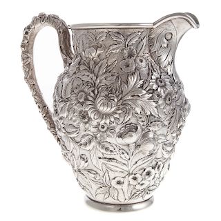 Kirk Repousse Sterling Silver Pitcher