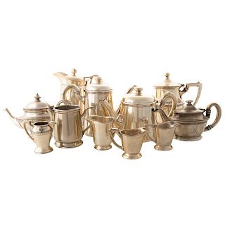 A Collection of Silver Plate Hotel Hollowware